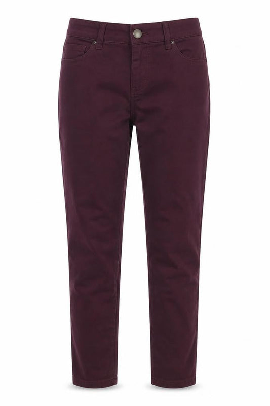 Next Womens Purple Cotton Straight Jeans Size 10 Regular Zip