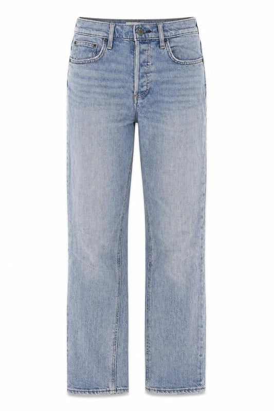 Denim Forum Womens Blue Cotton Straight Jeans Size 25 in Regular Zip