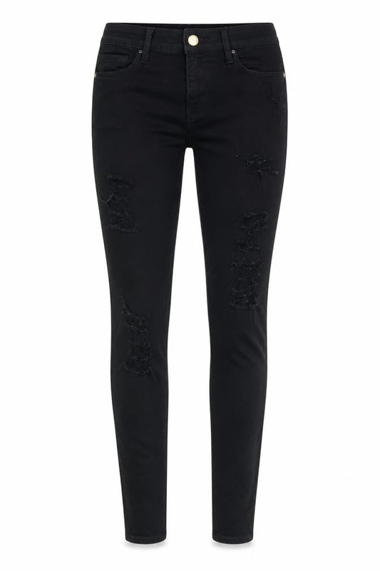 FRAME Womens Black Cotton Skinny Jeans Size 26 in Regular Zip