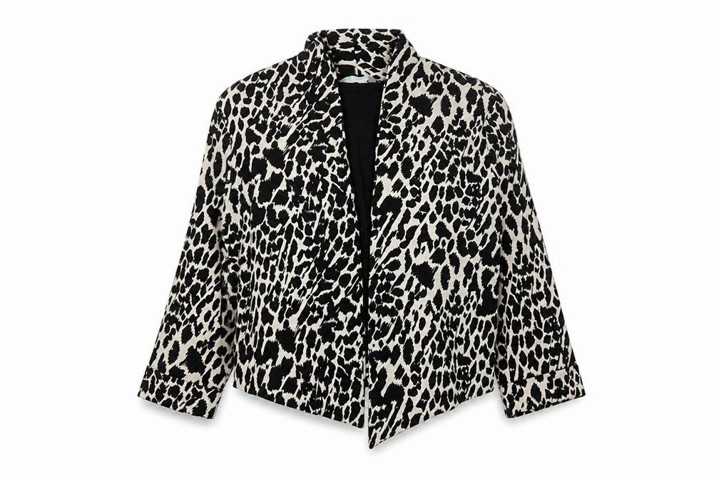 Marks & Spencer Womens Ivory Geometric Jacket Blazer Size 14