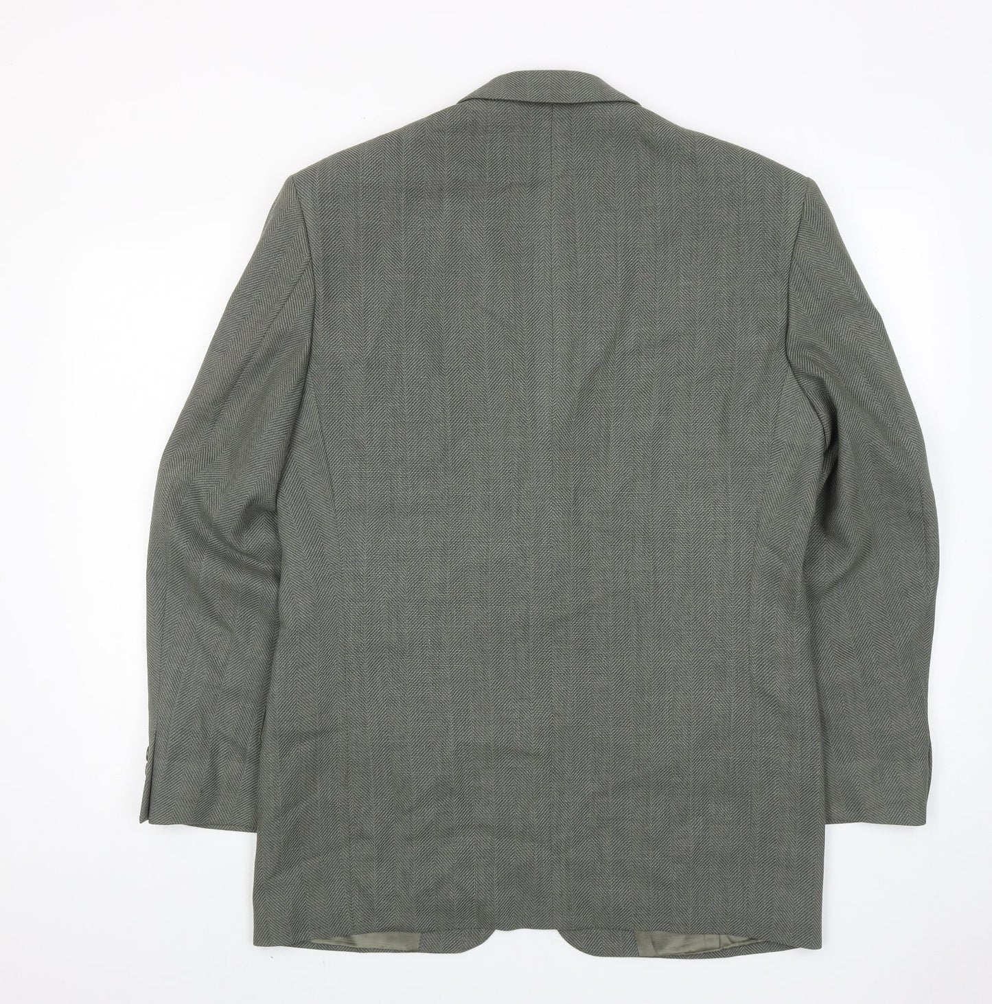 Marks and Spencer Mens Green Wool Jacket Suit Jacket Size 40 Regular