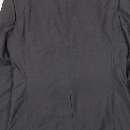 Brand and care label for Autograph men’s grey wool jacket suit jacket, size 40, regular