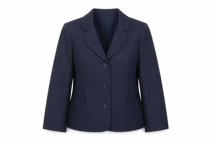 EWM Womens Blue Polyester Jacket Suit Jacket Size 12