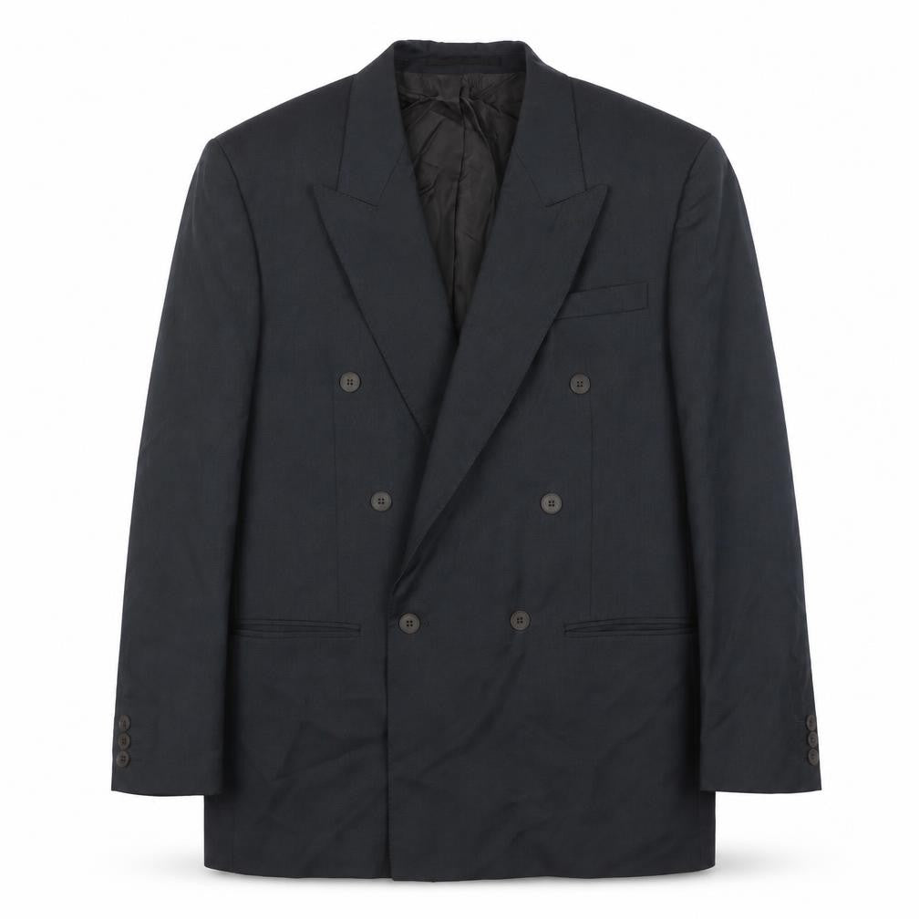 Designer Collection Mens Grey Wool Jacket Suit Jacket Size 40 Regular