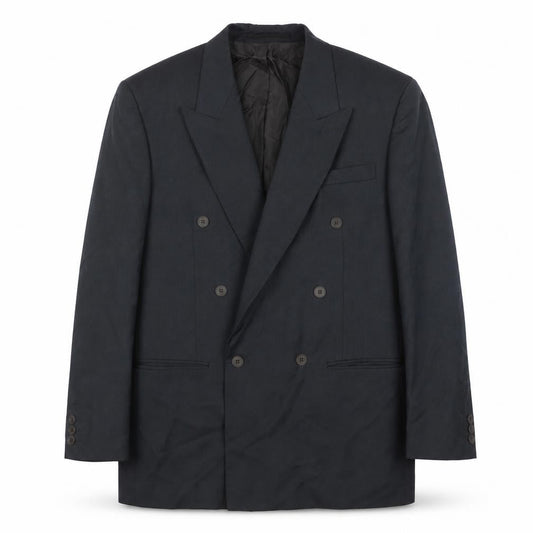 Designer Collection Mens Grey Wool Jacket Suit Jacket Size 40 Regular