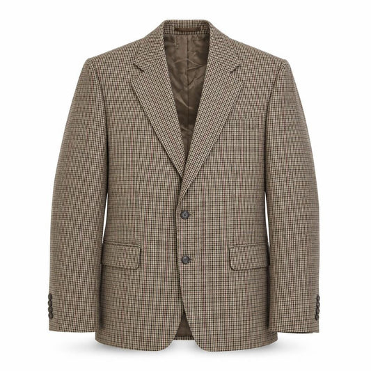 Mr Harry Mens Brown Geometric Polyester Jacket Blazer Size 40 Regular