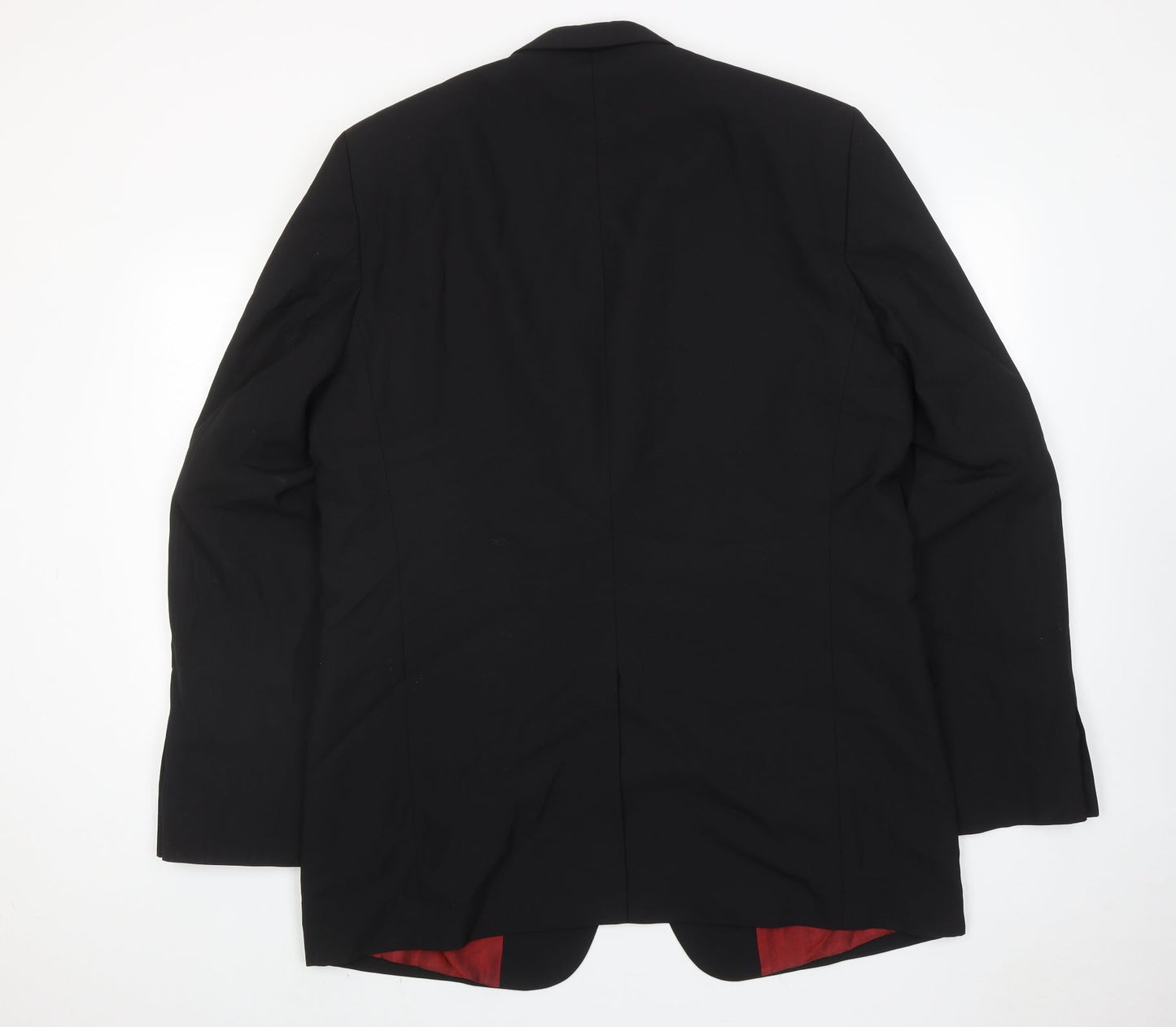Kartell Mens Black Wool Jacket Suit Jacket Size 44 Regular