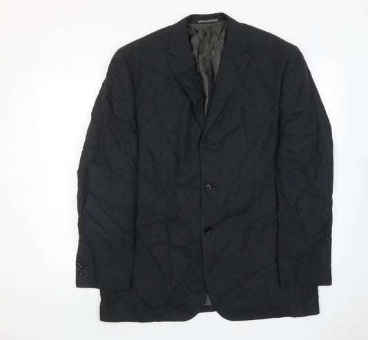 NEXT Mens Grey Polyester Jacket Suit Jacket Size 42 Regular