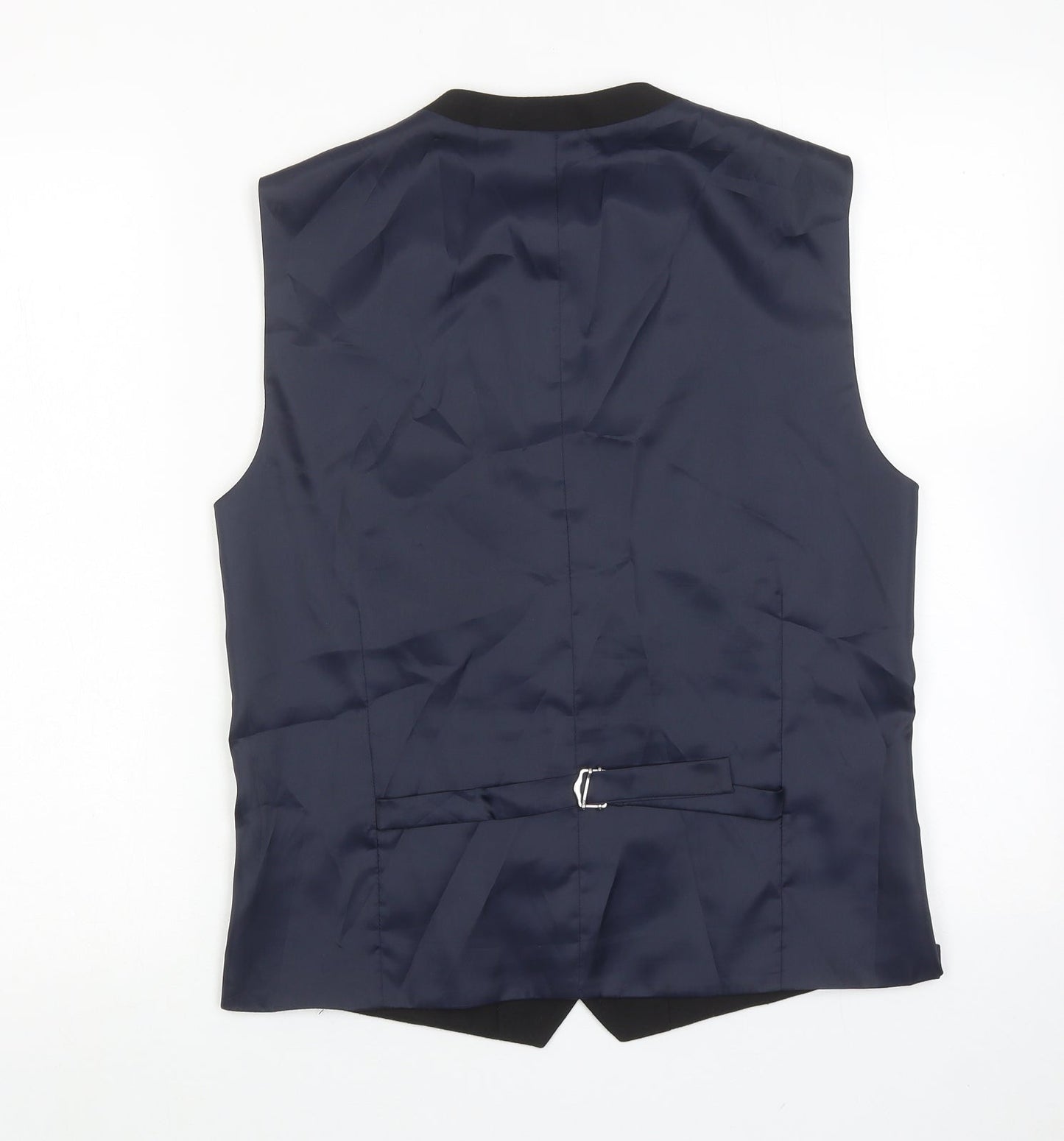 NEXT Mens Blue Polyester Jacket Suit Waistcoat Size 38 Regular