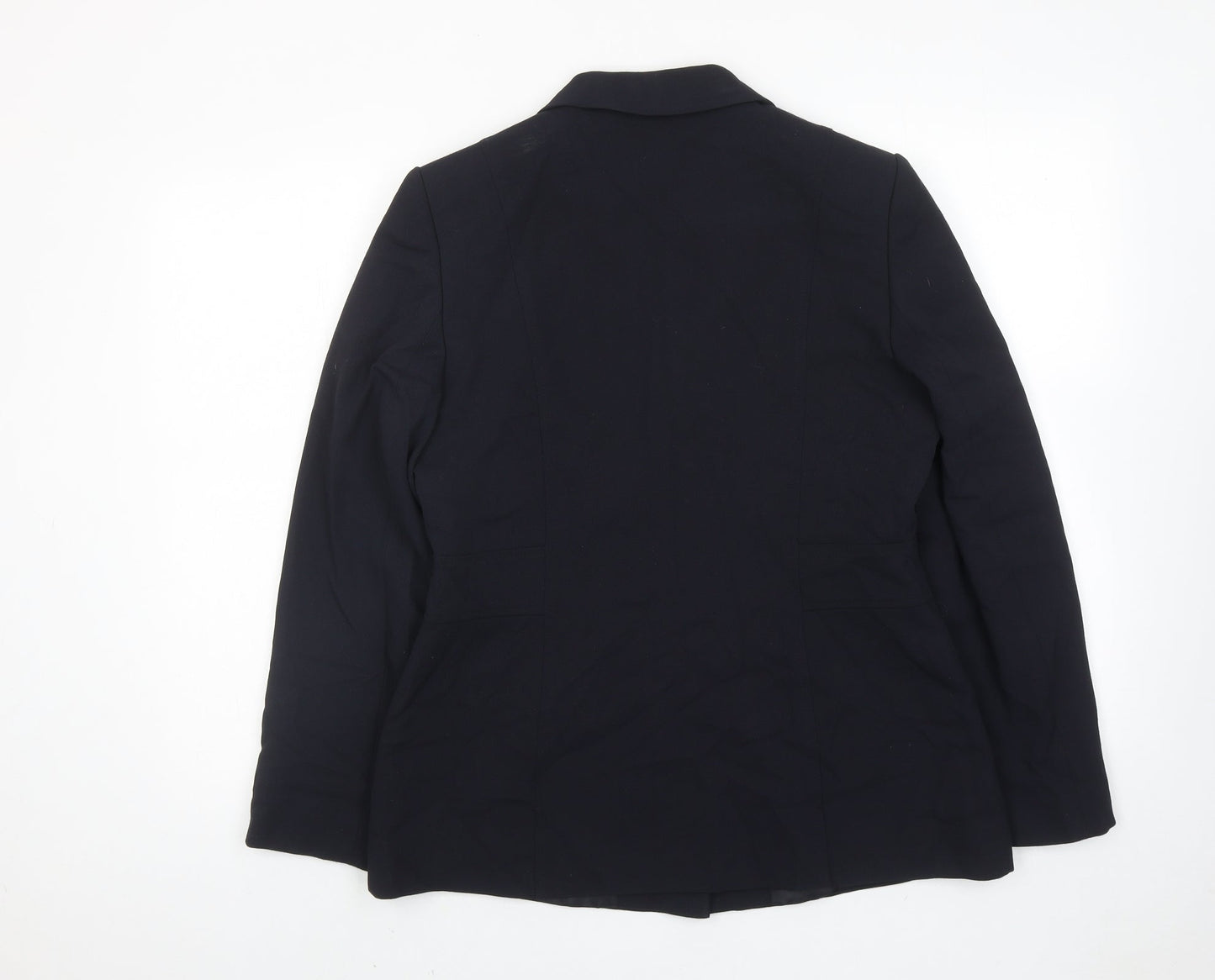 NEXT Womens Blue Polyester Jacket Suit Jacket Size 14