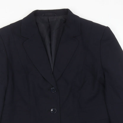 Next Womens Blue Polyester Jacket Suit Jacket Size 14