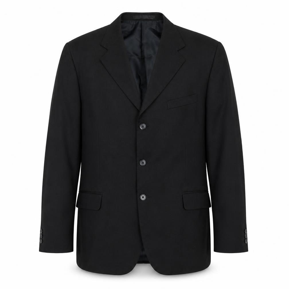 Zantos Mens Black Polyester Jacket Suit Jacket Size 42 Regular