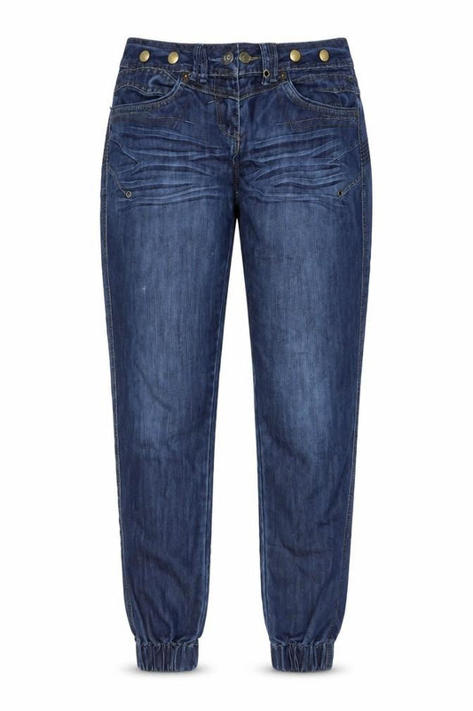 Crafted Womens Blue Cotton Tapered Jeans Size 34 in Regular Zip