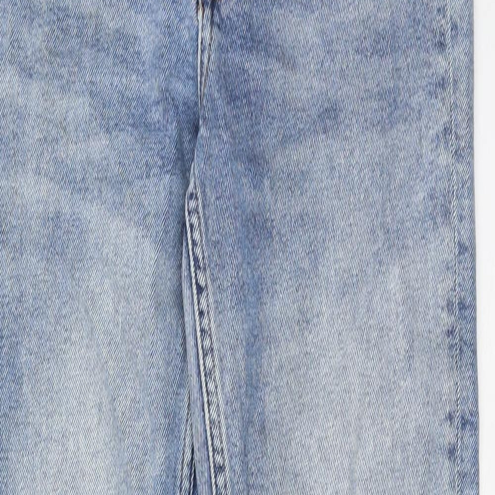 H&M Womens Blue Cotton Skinny Jeans Size 27 in Regular Zip