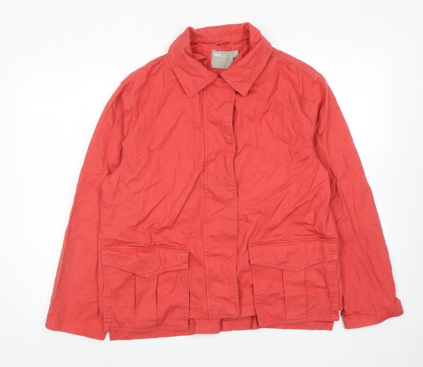 ASOS Womens Red Jacket Size 14 Button
