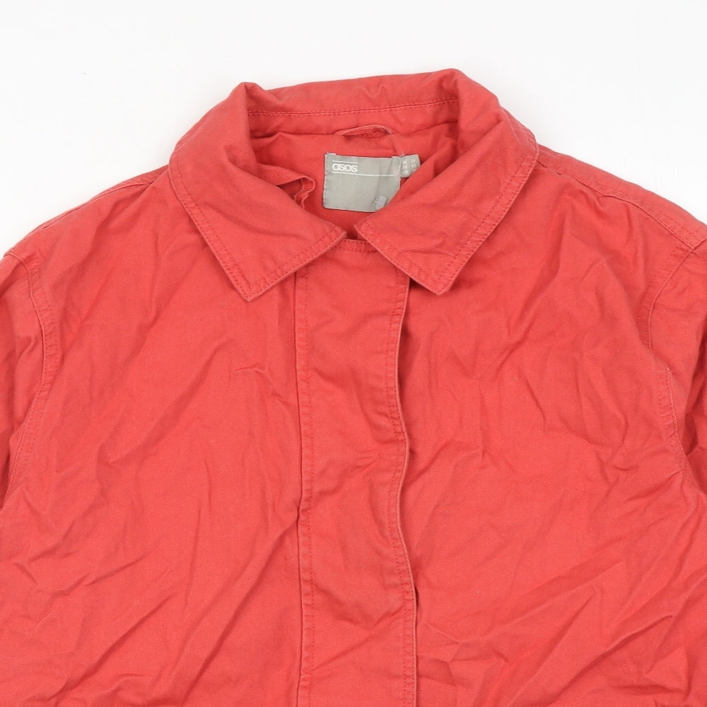 ASOS Womens Red Jacket Size 14 Button
