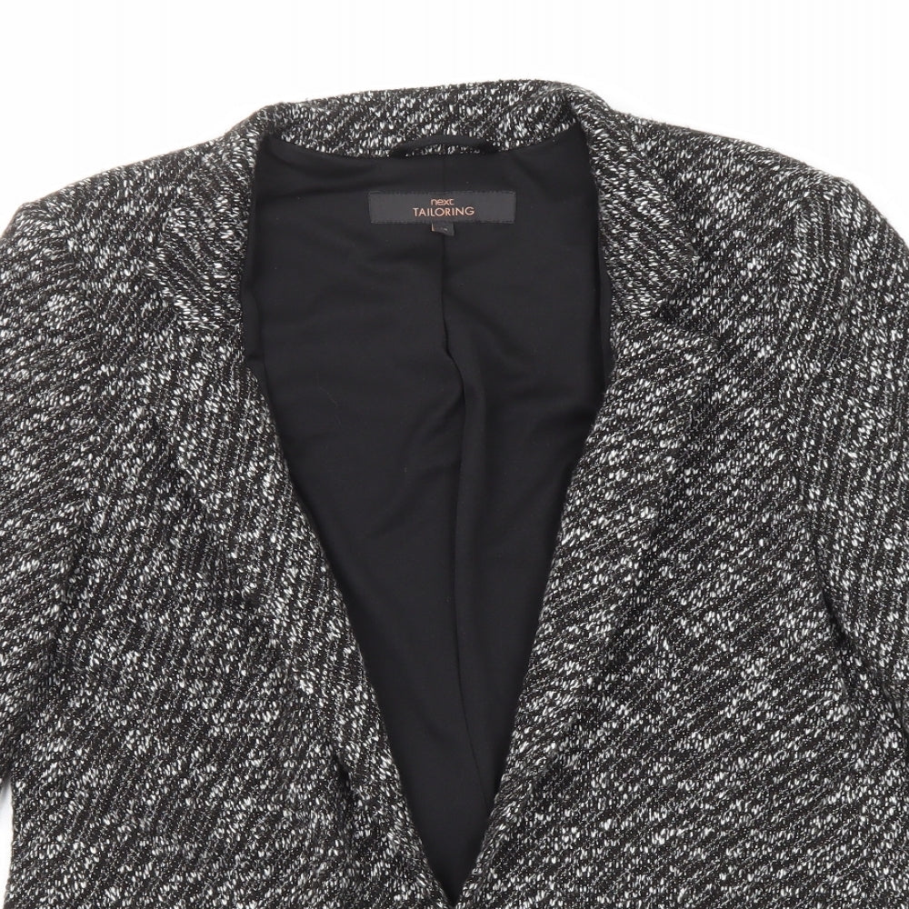 NEXT Womens Black Geometric Jacket Size 10