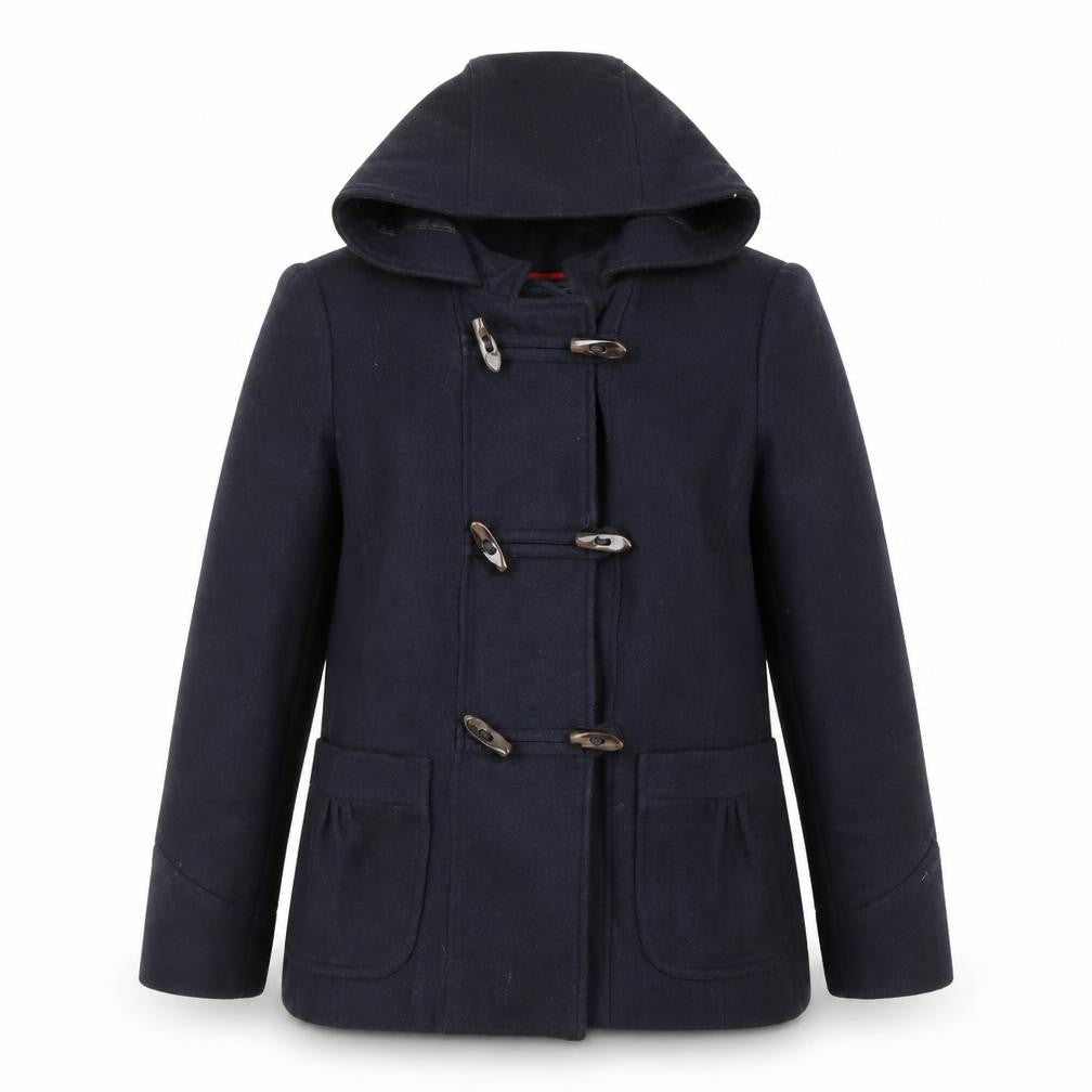 Red Herring Womens Blue Overcoat Coat Size 10 Toggle