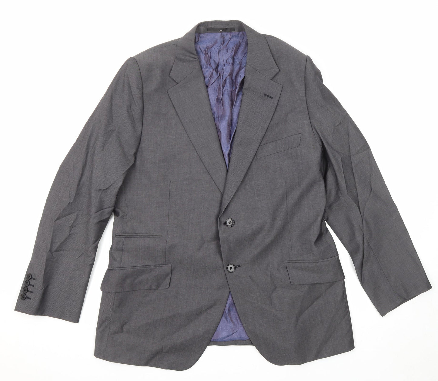 Marks and Spencer Mens Grey Polyester Jacket Suit Jacket Size 44 Regular