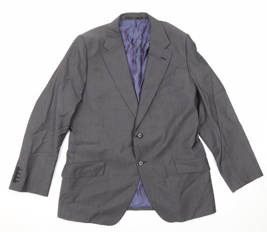 Marks and Spencer Mens Grey Polyester Jacket Suit Jacket Size 44 Regular