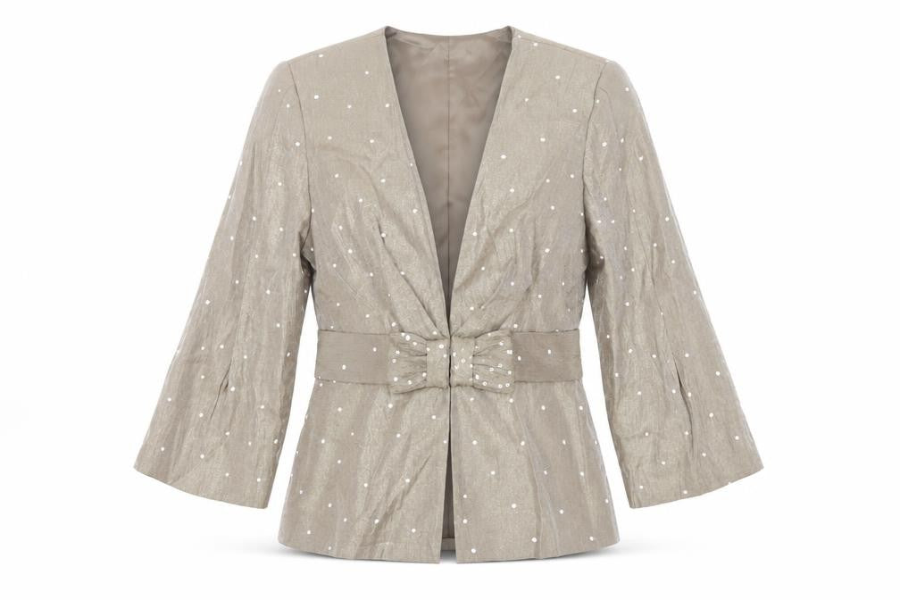 Gina Bacconi Womens Green Jacket Blazer Size 10 Hook & Eye