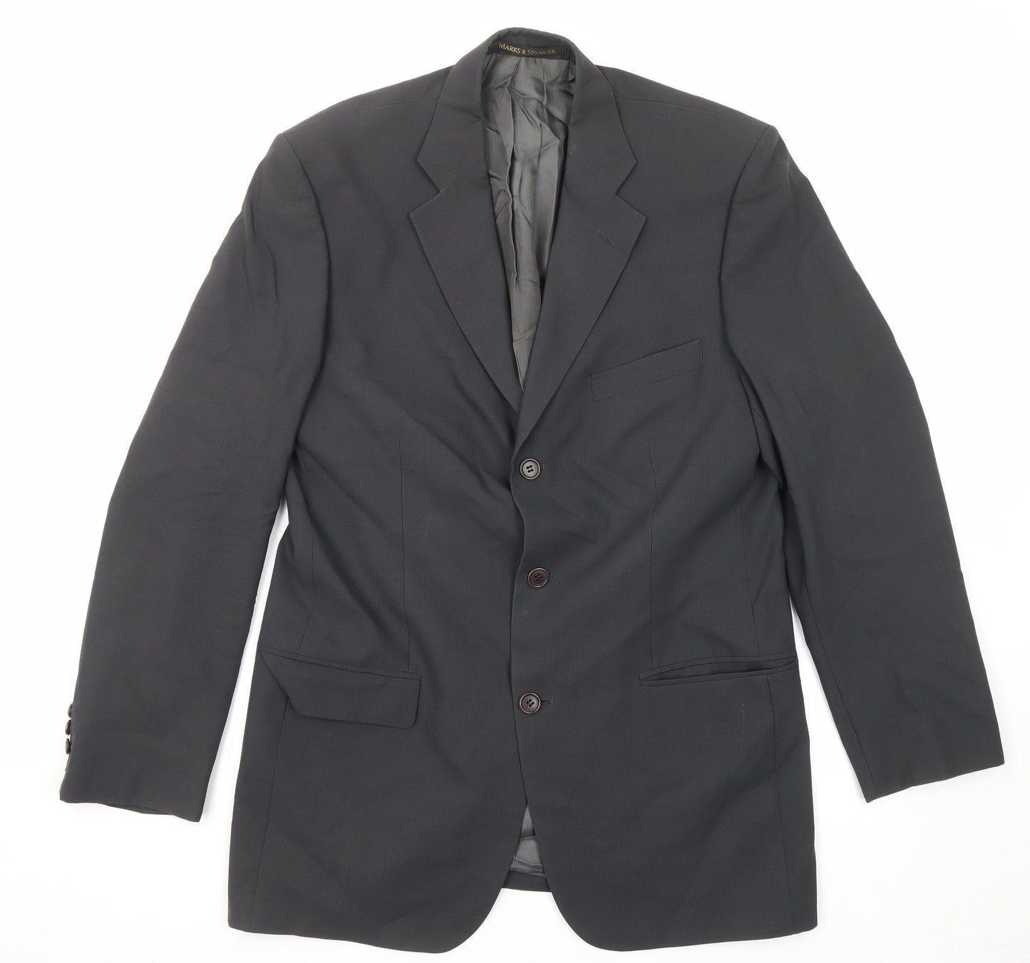 Marks and Spencer Mens Grey Wool Jacket Suit Jacket Size 40 Regular