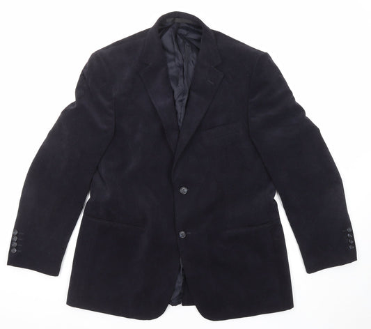 Marks and Spencer Mens Blue Polyester Jacket Suit Jacket Size 40 Regular