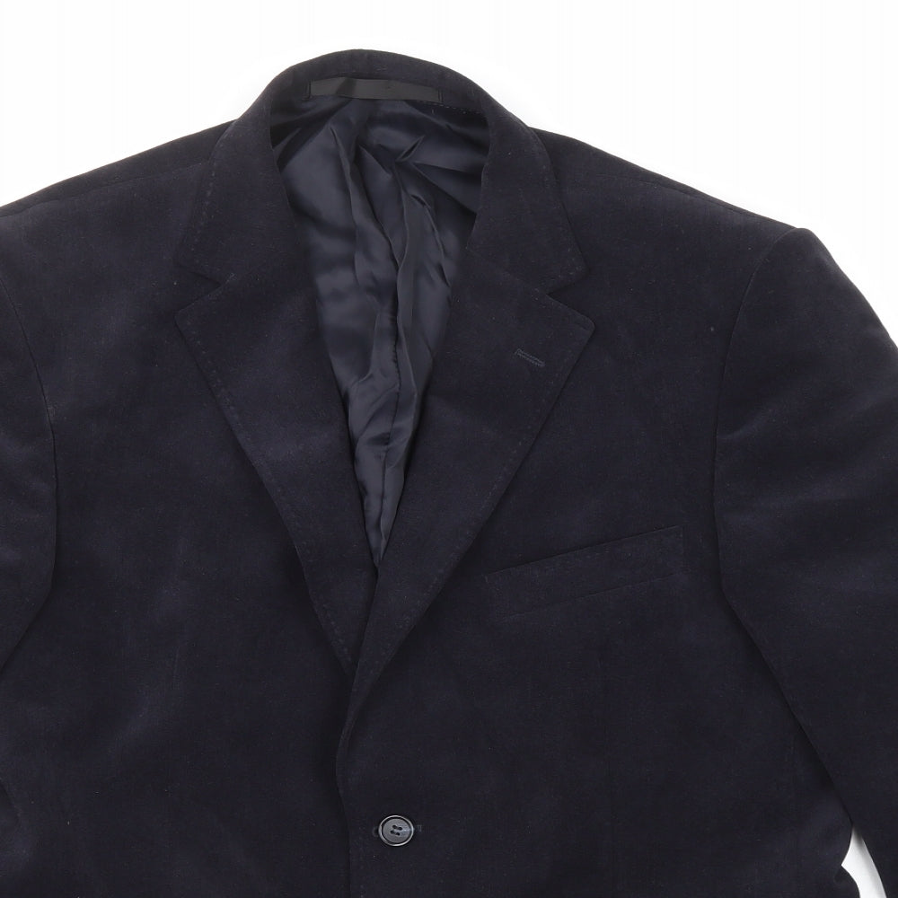 Marks and Spencer Mens Blue Polyester Jacket Suit Jacket Size 40 Regular