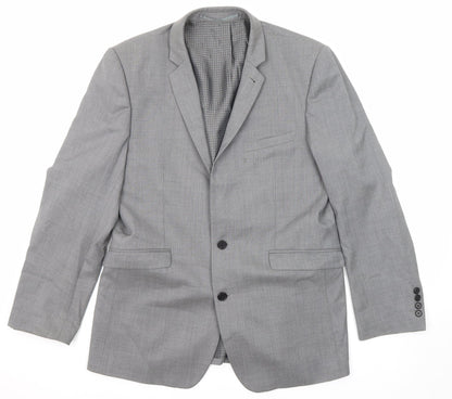 Next Mens Grey Wool Jacket Blazer Size 40 Regular