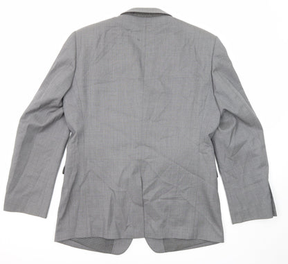 Next Mens Grey Wool Jacket Blazer Size 40 Regular