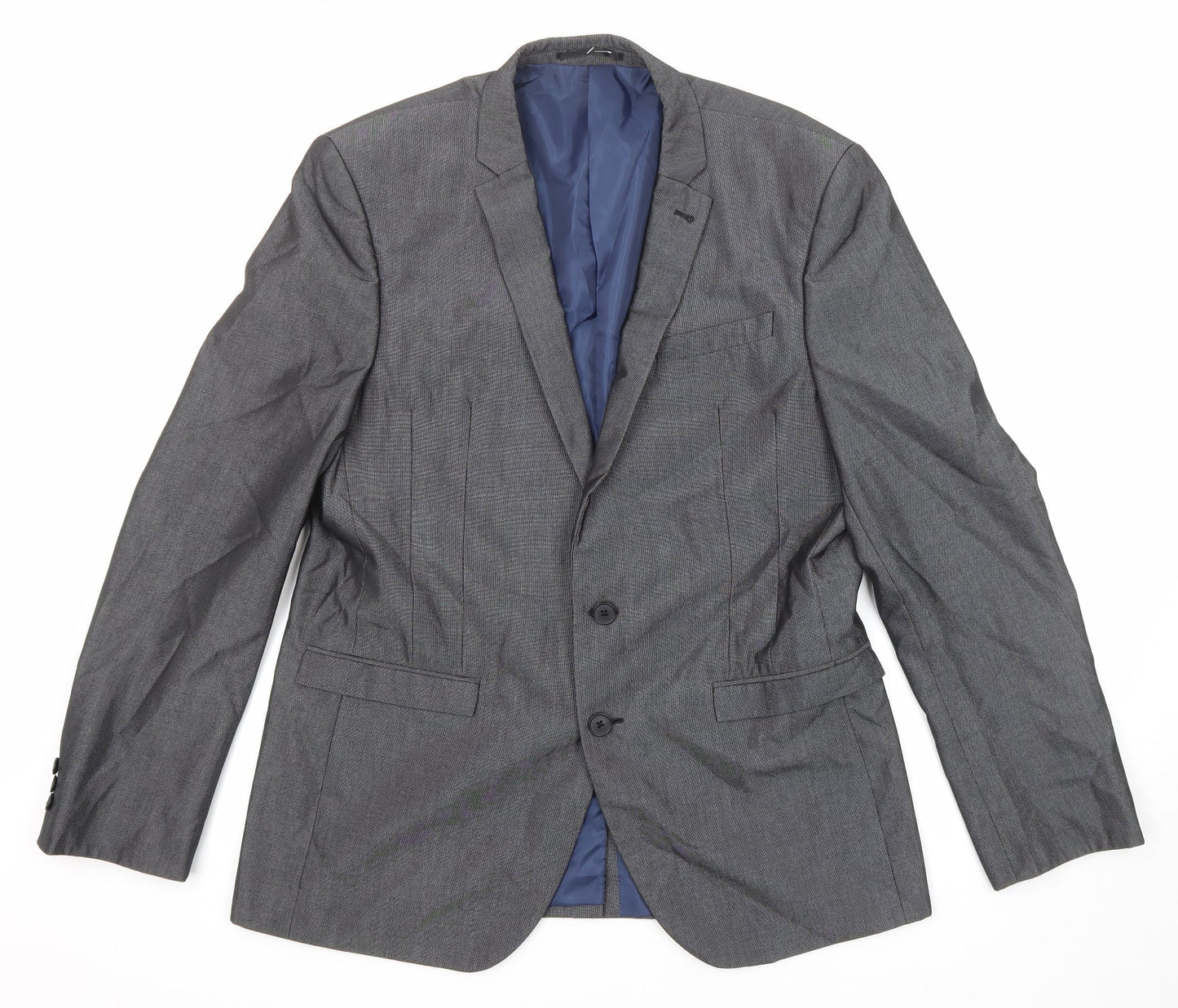 NEXT Mens Grey Polyester Jacket Suit Jacket Size 42 Regular