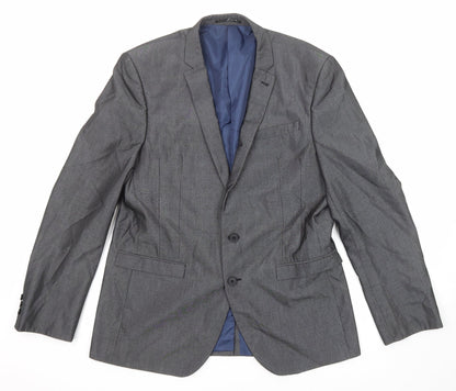 Next Mens Grey Polyester Jacket Suit Jacket Size 42 Regular