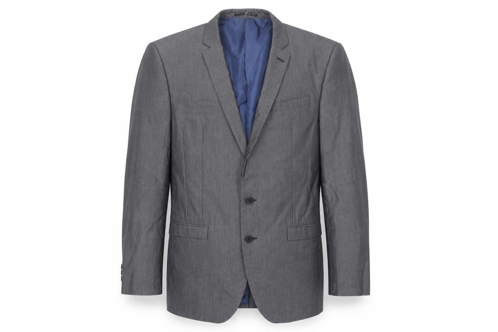 NEXT Mens Grey Polyester Jacket Suit Jacket Size 42 Regular