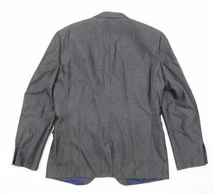 Next Mens Grey Polyester Jacket Suit Jacket Size 42 Regular