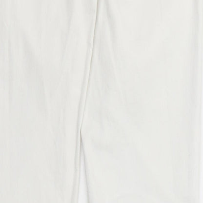 Brand and care label for Denim & Co. women’s white cotton jegging jeans, size UK 6, regular
