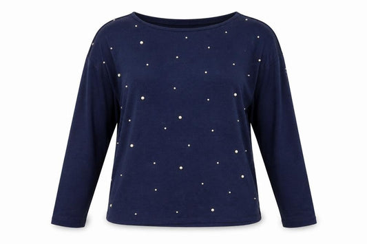 Springfield Womens Blue Round Neck Polyester Pullover Jumper Size M