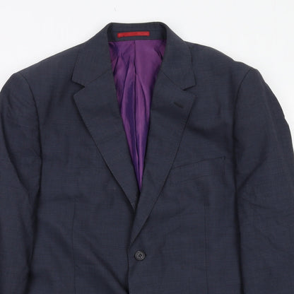 Howick Tailored Mens Blue Wool Jacket Suit Jacket Size 42 Regular