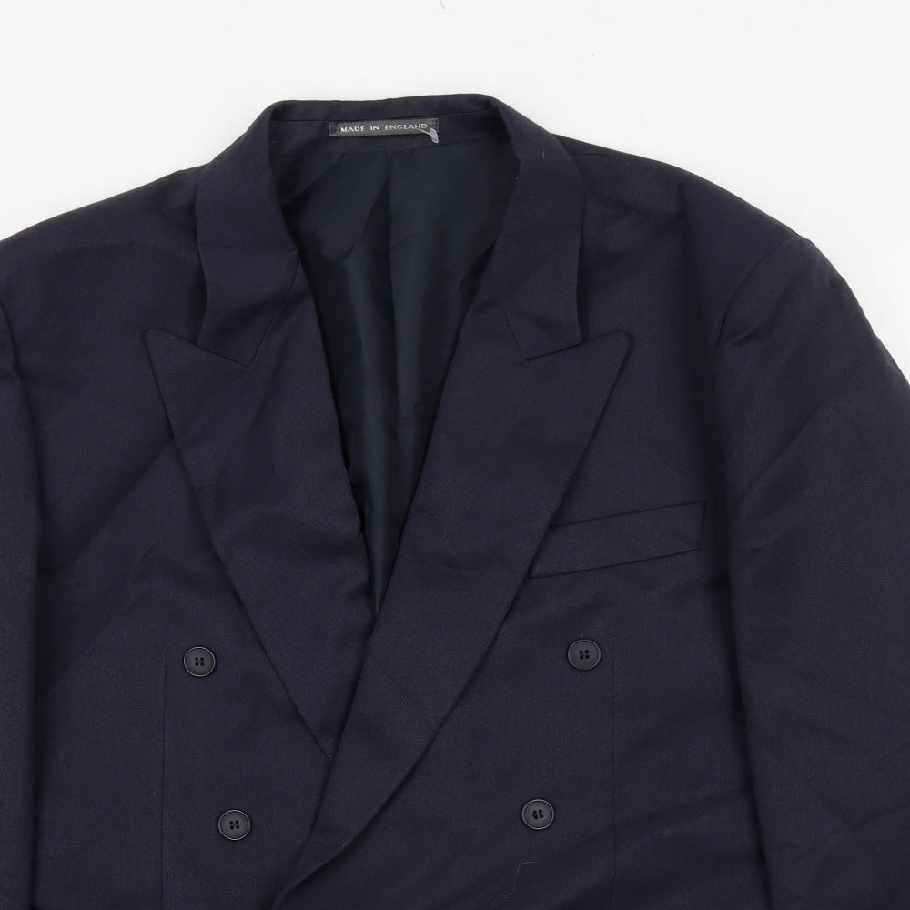 Classics Mens Blue Polyester Jacket Suit Jacket Size 44 Regular