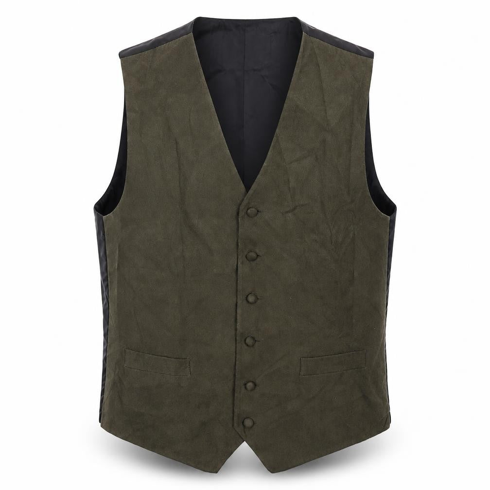 LA Smith Mens Green Polyester Jacket Suit Waistcoat Size M Regular
