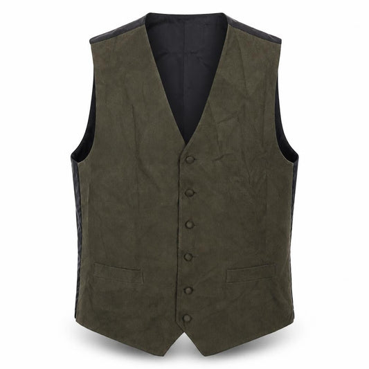 LA Smith Mens Green Polyester Jacket Suit Waistcoat Size M Regular
