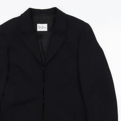 Betty Barclay Womens Black Jacket Blazer Size 10 Hook & Eye