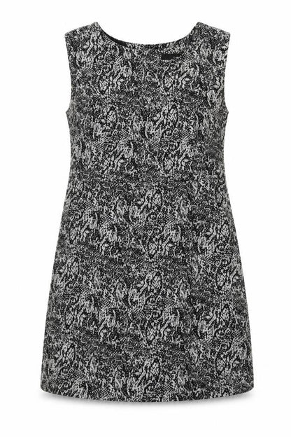 Next Womens Black Animal Print Polyester Shift Size 12 Round Neck Button - Snakeskin pattern