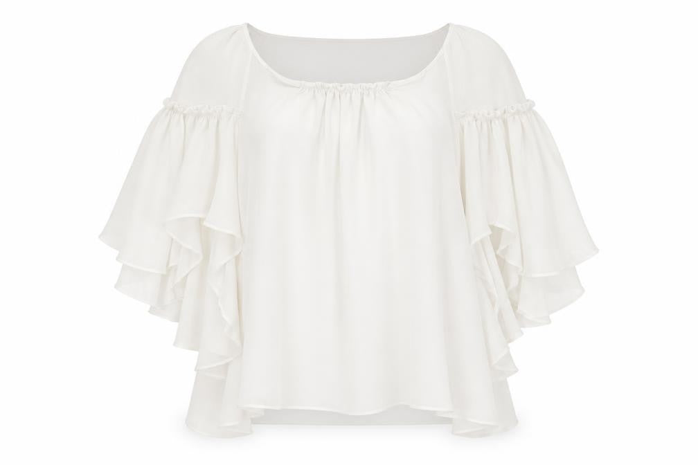 Max Studio Womens White Polyester Basic Blouse Size XL Round Neck