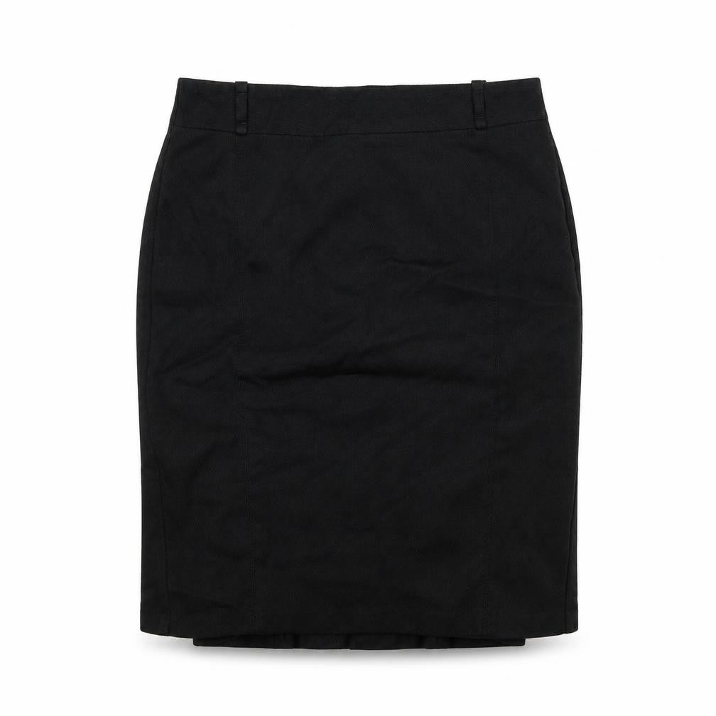 NEXT Womens Black Polyester A-Line Skirt Size 12 Zip