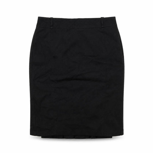 Next Womens Black Polyester A-Line Skirt Size 12 Zip