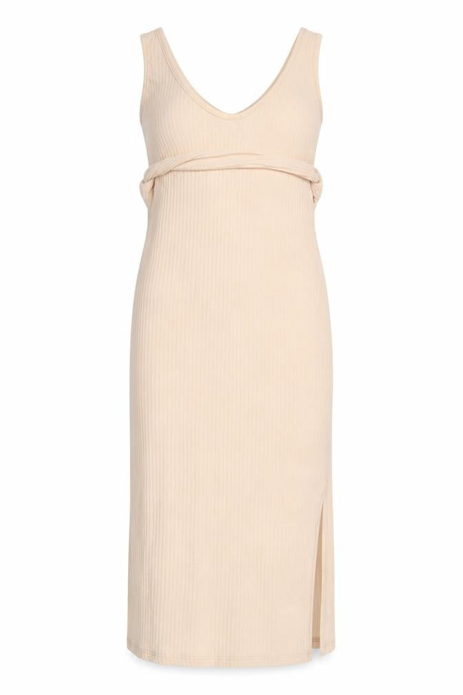 Missguided Womens Beige Polyester Tank Dress Size 10 V-Neck Pullover