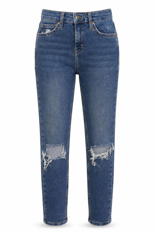 Topman Womens Blue Cotton Skinny Jeans Size 26 in L28 in Regular Zip