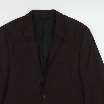 Selected Homme Mens Brown Polyester Jacket Suit Jacket Size 38 Regular