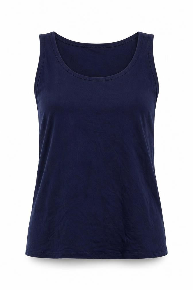 Dorothy Perkins Womens Blue Viscose Basic Tank Size 10 Scoop Neck