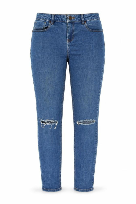 ASOS Womens Blue Cotton Skinny Jeans Size 30 in L30 in Regular Button